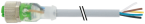 Konektor M12 żeński 0° z LED z wolnym końcem przewodów 