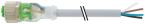 Konektor M12 męski, prosty z LED, z wolnym końcem przewodów 