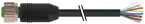 Konektor M12 żeński  0° z wolnym końcem przewodów 