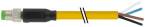 M8 male connector straight with cable 