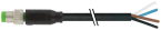 Konektor M8 męski prosty z wolnym końcem przewodów 