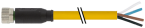 Konektor M8 męski prosty z wolnym końcem przewodów 