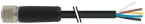 Konektor M12 Power L-cod męski 0° z wolnym końcem przewodów 