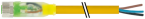 Konektor M8 żeński prosty z LED z wolnym końcem przewodów 