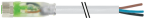 Konektor M8 męski, prosty z LED z wolnym końcem przewodów 