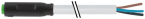 Konektor M8 żeński, snap-in, prosty z wolnym końcem przewodów 