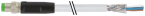 Konektor M8 męski prosty, z wolnym końcem przewodów, ekranowany 