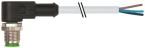 Konektor M12 męski, kątowe z wolnym końcem przewodów 