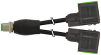 Konektor-trójnik M12 męski - 2xMSUD typ A 18mm 