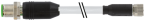 Konektor M12 męski prosty - M8 żeński prosty, ekranowany 