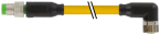 Konektor M8 męski, prosty - M8 żeński, kątowy 