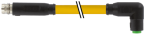 Konektor M8 męski, prosty - M8 żeński, kątowy, snap-in 