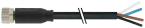 Konektor M8 żeński prosty z wolnym końcem przewodów 
