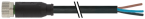 Konektor M8 męski 0° z wolnym końcem przewodów 