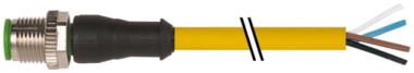 Konektor M12 męski, prosty z wolnym końcem przewodów  7000-12021-0341000