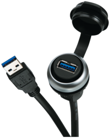 Złącze panelowe MSDD USB 3.0, przewód 0,6m  4000-73000-0150000