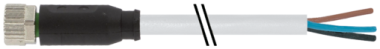 Konektor M8 żeński, prosty z wolnym końcem przewodów  7000-08041-2300500