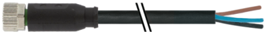 Konektor M8 żeński, prosty z wolnym końcem przewodów  7000-08041-6100500