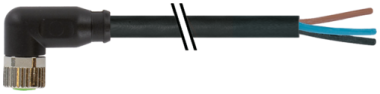 Konektor M8 żeński kątowy z wolnym końcem przewodów  7000-08081-6301100