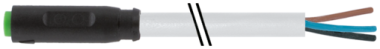 Konektor M8 żeński, snap-in, prosty z wolnym końcem przewodów  7000-08201-2300500