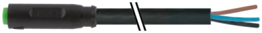 Konektor M8 żeński, prosty, snap-in z wolnym końcem przewodów  7000-08201-6100500