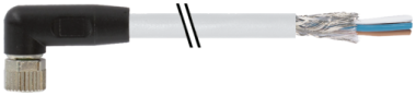 Konektor M8 żeński, kątowy z wolnym końcem przewodów  7000-08781-2001000