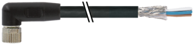 Konektor M8 żeński, kątowy z wolnym końcem przewodów  7000-08781-6401000