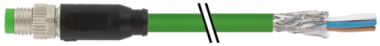 Konektor M8 męski, prosty z wolnym końcem przewodów, Ethercat  7000-08811-7910500