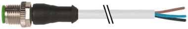 Konektor M12 męski, prosty z wolnym końcem przewodów  7000-12001-2330150