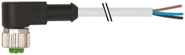 Konektor M12 żeński, kątowy z wolnym końcem przewodów  7000-12321-2130300
