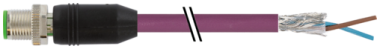 Konektor M12 męski, prosty, z wolnym końcem przewodów, Profibus  7000-14051-8411000