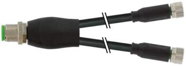Konektor-trójnik M12 - 2xM8 męski, prosty  7000-40821-6200150