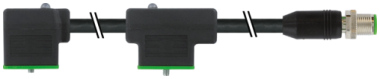 M12 male 0° / MSUD double valve plug form A 18mm  7000-41591-6370300