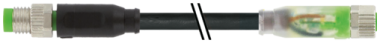 Konektor M8 męski 0° / M8 żeński 0° z LED  7000-88002-6100100