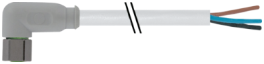 Konektor M8 żeński, kątowy z wolnym końcem przewodów  7014-08081-2100300