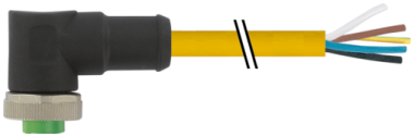 Mini (7/8) 3 pole, Female 90° w/ Cable,  7700-A3031-UBB1000