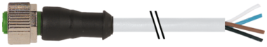 Konektor M12 męski, prosty z wolnym końcem przewodów  7000-12221-2240200