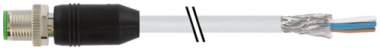 Konektor M12 męski, prosty z wolnym końcem przewodów  7000-13061-3171000