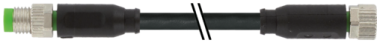 Konektor M8 męski kątowy - M8 żeński kątowy Ethercat Power  7000-89401-6340350