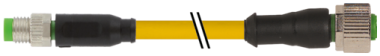 Konektor M8 męski, prosty - M12 żeński, prosty 