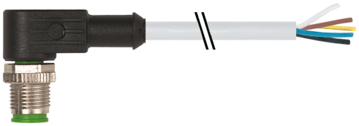 M12 male 90° with cable 