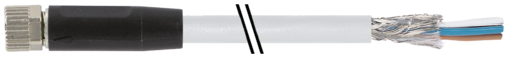 Konektor M8 żeński 0° z wolnym końcem przewodów 
