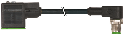 Konektor zaworowy MSUD typ A 18mm - M12 męski, prosty 