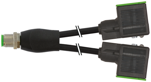 M12 Y-distributor / MSUD valve plug form A 18mm 