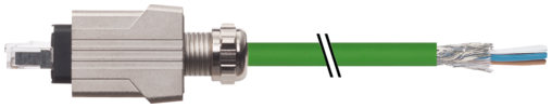 RJ45 Push Pull straight with cable Profinet 