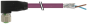 M12 female 90° shielded b-cod. with cable