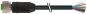 Konektor M12 żeńśki prosty z wolnym końcem przewodów