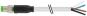 Konektor M8 męski, prosty z wolnym końcem przewodów