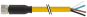 Konektor M8 żeński, prosty z wolnym końcem przewodów