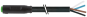 Konektor M8 żeński snap-in prosty z wolnym końcem przewodów 